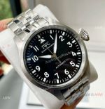 High end Replica IWC Big Pilot's Spitfire Black Dial Rose Gold Watch 45mm